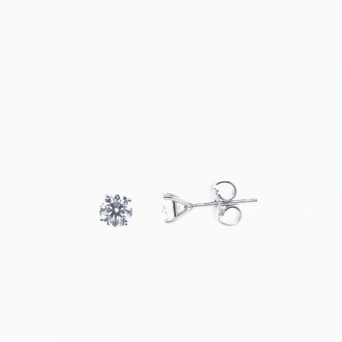 4-Prong - 14K Round 1ct TW lab grown diamond studs