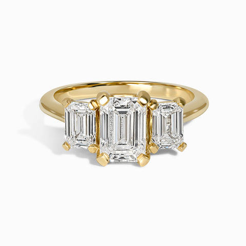 3 Emerald Stone Ocean Wave Ring - 2.58 cttw