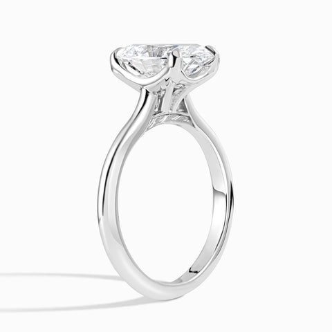 Ocean Wave Cathedral Ring - Oval 3.48 ct