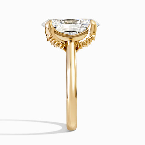 Evergreen Cathedral Ring - Oval 6.1 ct