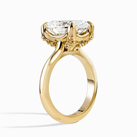 Evergreen Cathedral Ring - Oval 6.1 ct