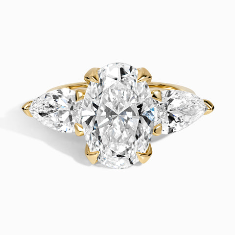 3 Cushion Stone Evergreen Ring - 7.78 cttw