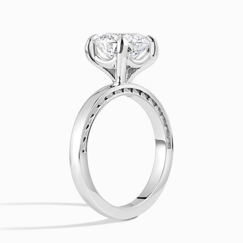 Ocean Wave Solitaire Ring - Round 2.75 ct