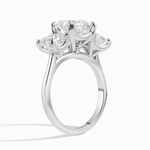 3 Asscher Stone Evergreen Ring - 4.61 cttw
