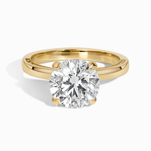 Snowcap Solitaire Ring - Oval 3.37 ct