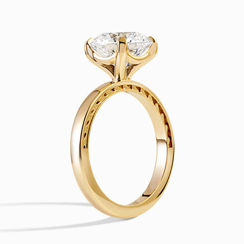 Snowcap Solitaire Ring - Oval 3.37 ct