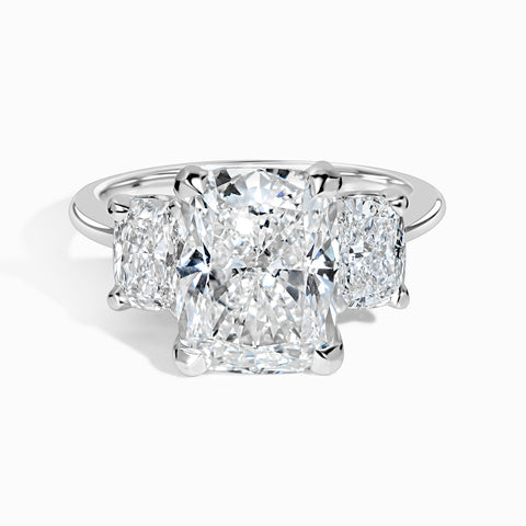 3 Cushion Stone Evergreen Ring - 6.48 cttw