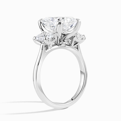 3 Cushion Stone Evergreen Ring - 6.48 cttw