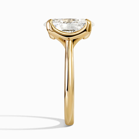 Ocean Wave Cathedral Ring - Oval 4.92 ct