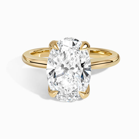 Ocean Wave Cathedral Ring - Oval 4.92 ct