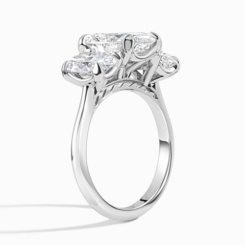 3 Oval Stone Ocean Wave Ring - 5.67 cttw