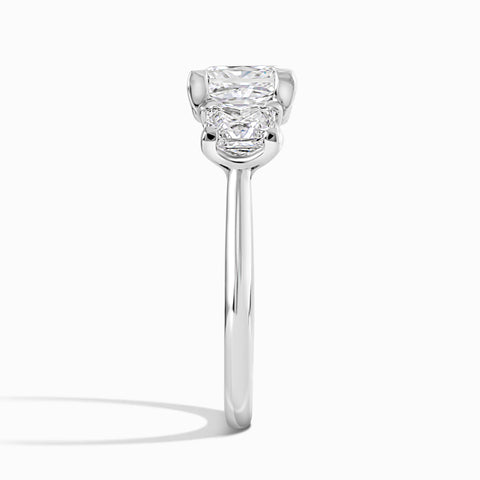 3 Princess Stone Ocean Wave Ring - 4.43 cttw