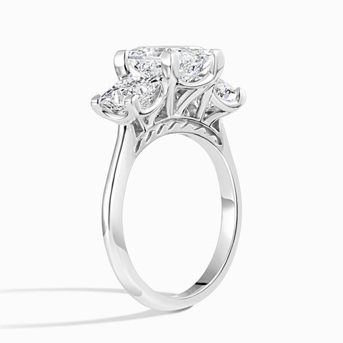3 Princess Stone Ocean Wave Ring - 4.43 cttw