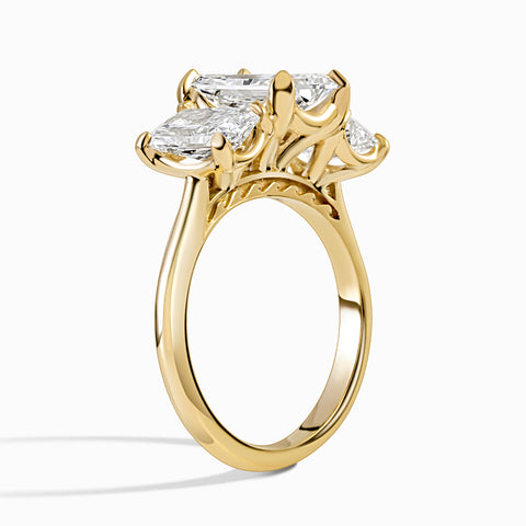 3 Radiant Stone Ocean Wave Ring - 4.11 cttw