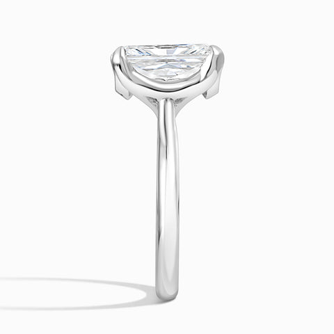 Snowcap Cathedral Ring - Radiant 6.23 ct