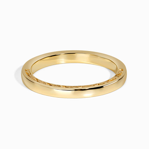 Snowcap High Polished Wedding Band
