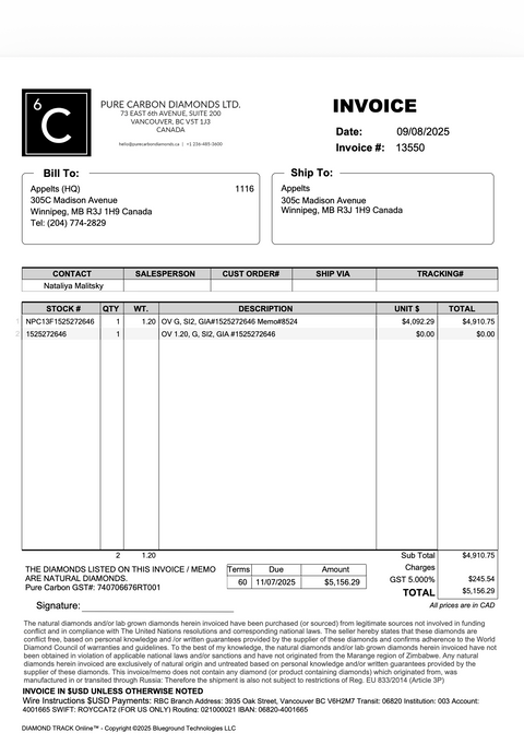 Appelts September 2025 Invoices